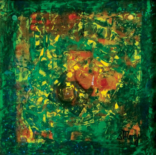 Jazz - 12 x 12 x 0.125 inches - Mixed Media on Wood