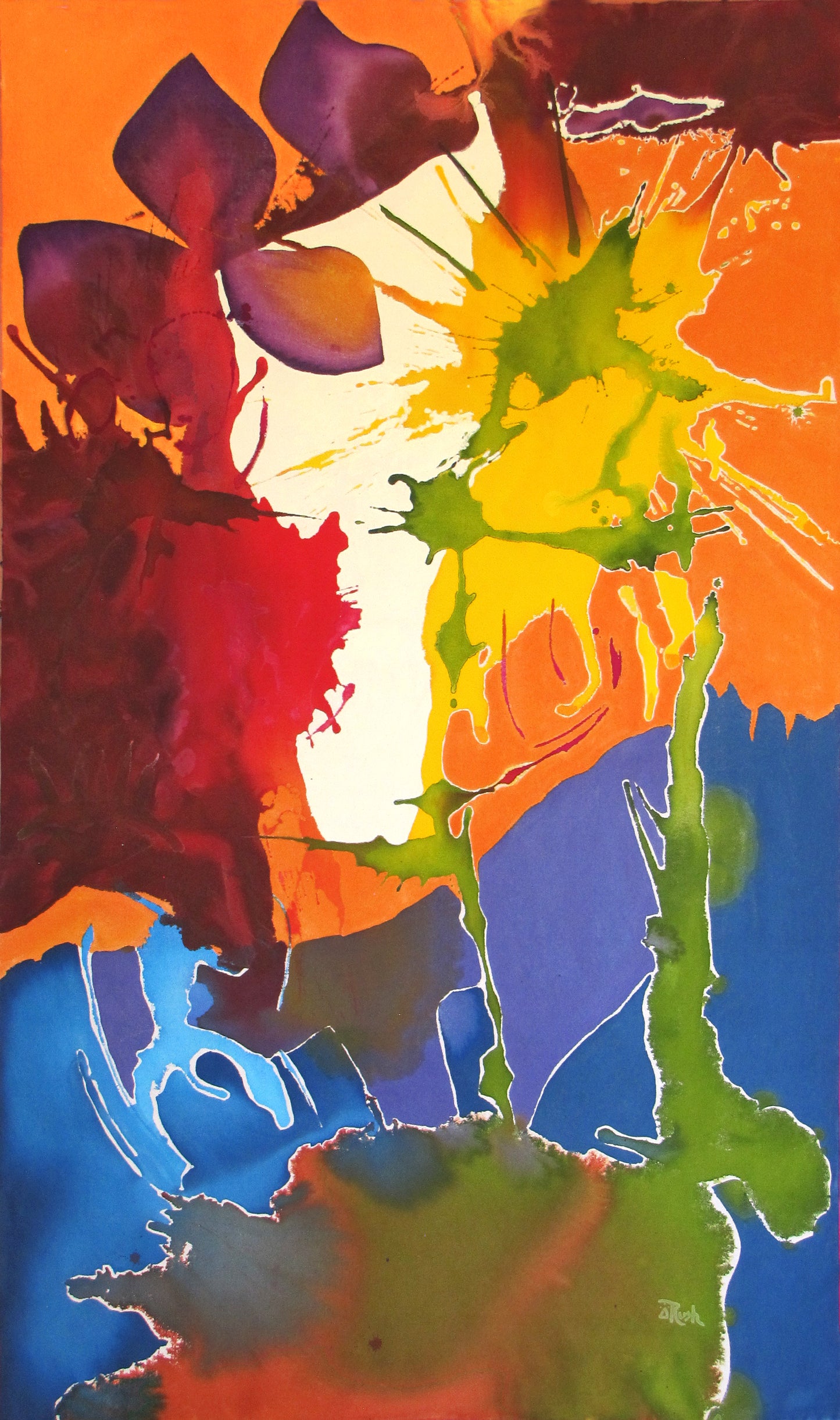 From Flower to Butterfly - 59.5 x 35.5 x 0 inches - Acrylic on Flat Canvas - De Fleurs Series
