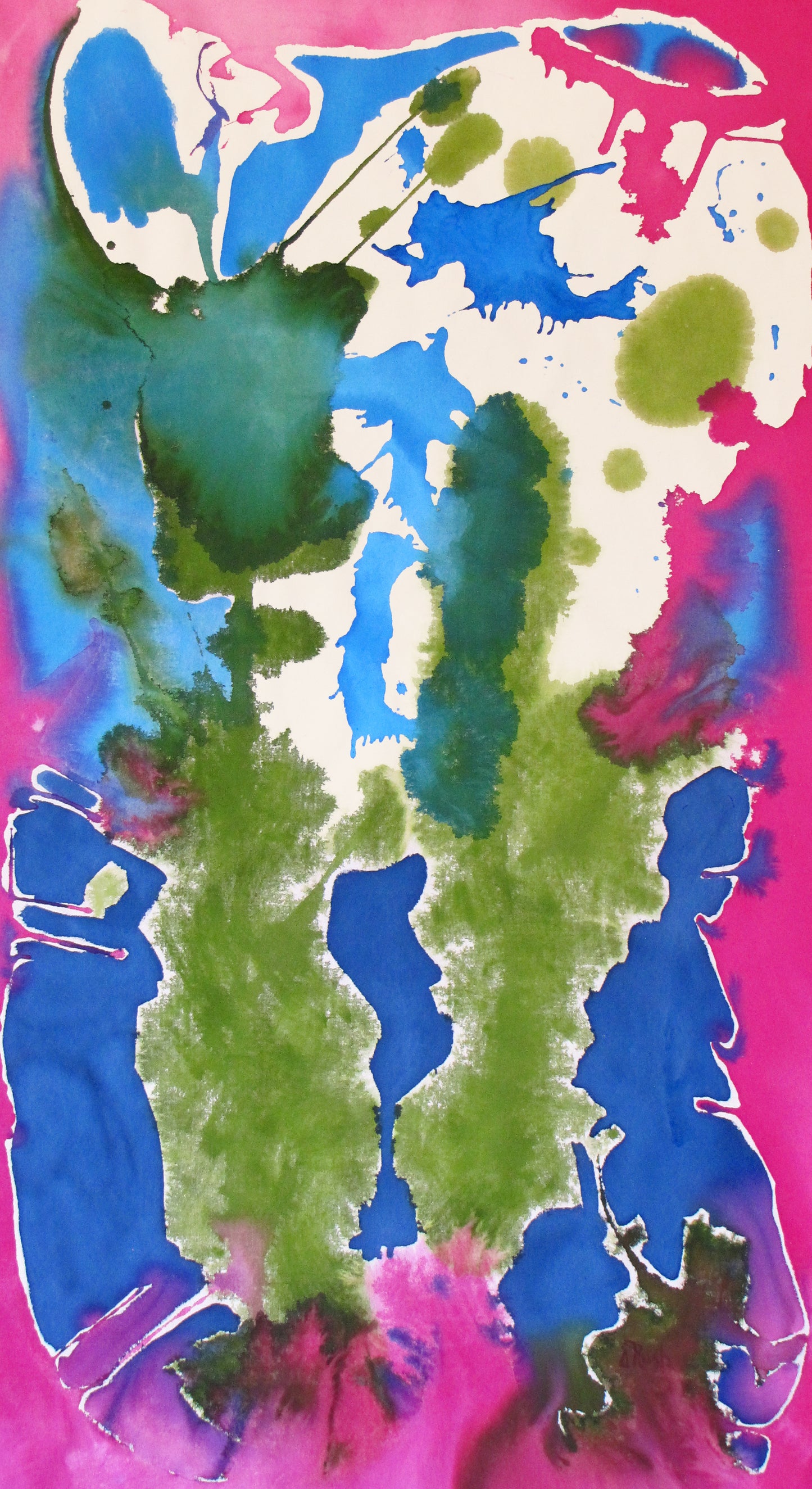Wild Flower - 59.5 x 35.5 x 0 inches - Acrylic on Flat Canvas - De Fleurs Series