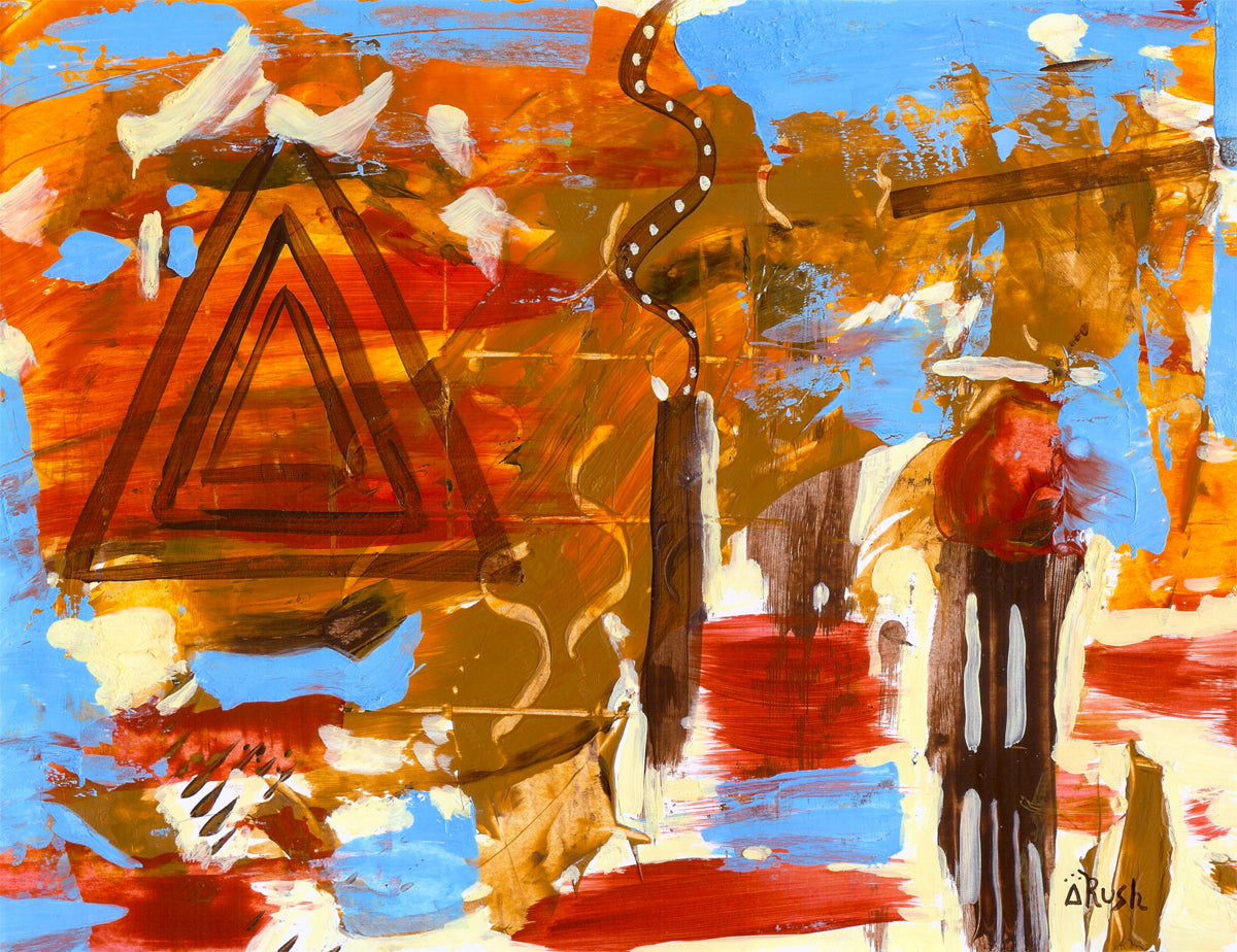 Steps to Higher Consciousness - 8.5 x 11 inches - Acrylic on Paper