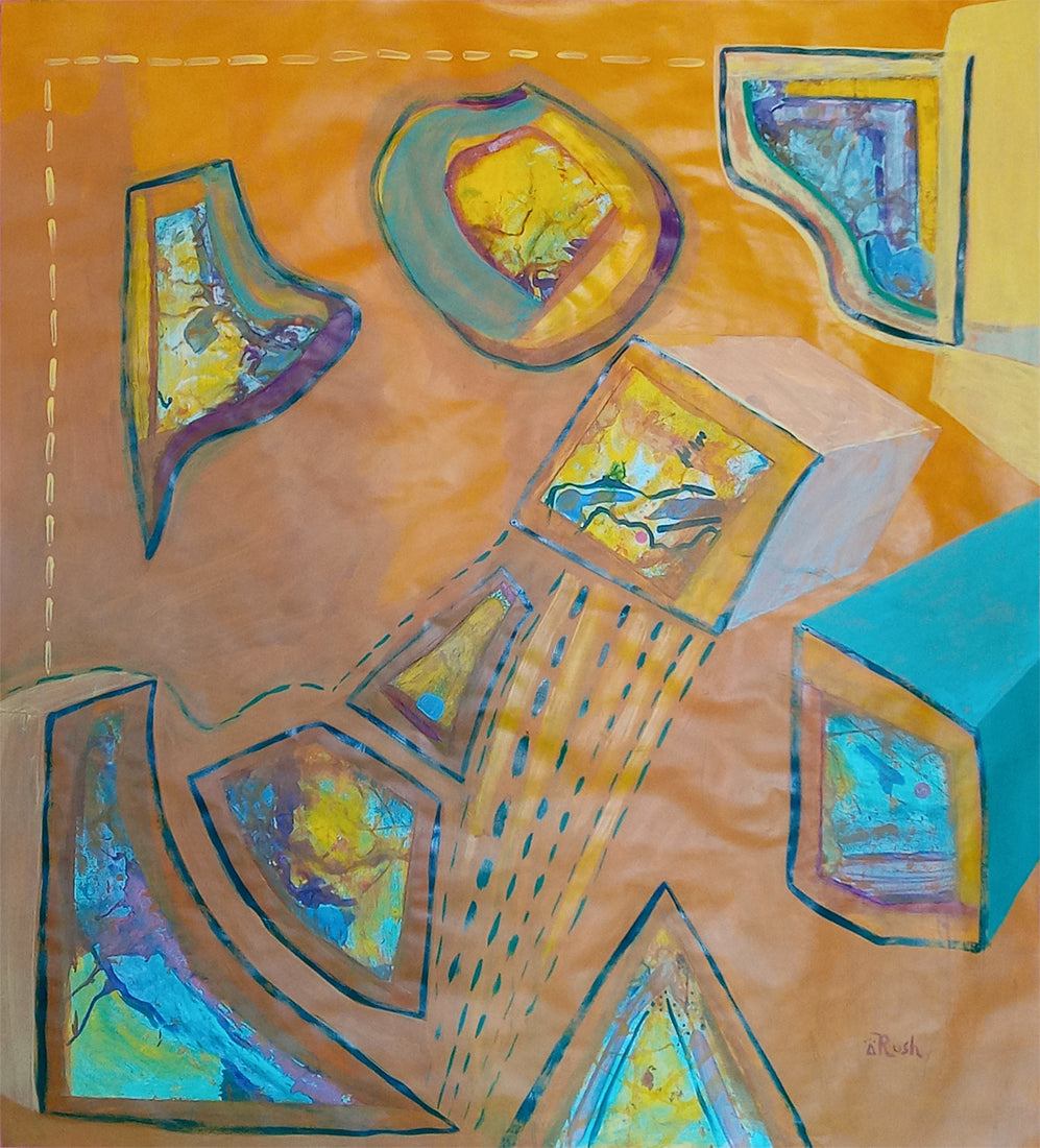 The Sum of the Parts, 41.75 x 37.75 x 0 in, Mixed Media Collage on Paper