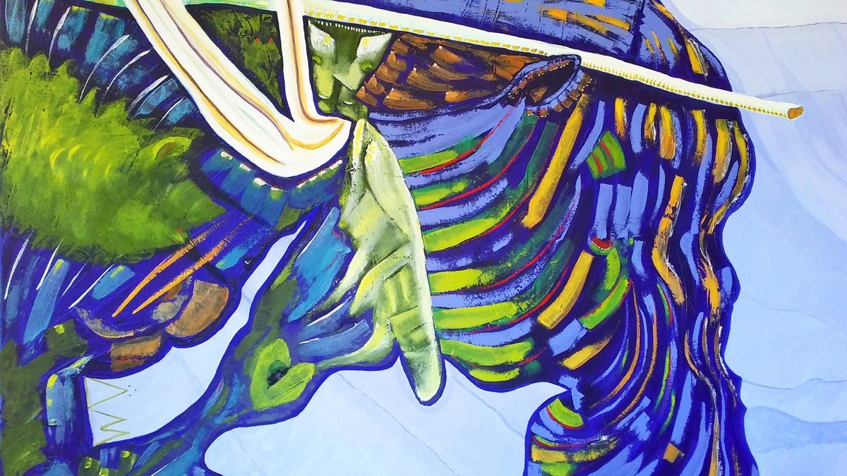 Visitation to Middle Earth - 36 x 60 x 1.5 inches - Oil on Canvas