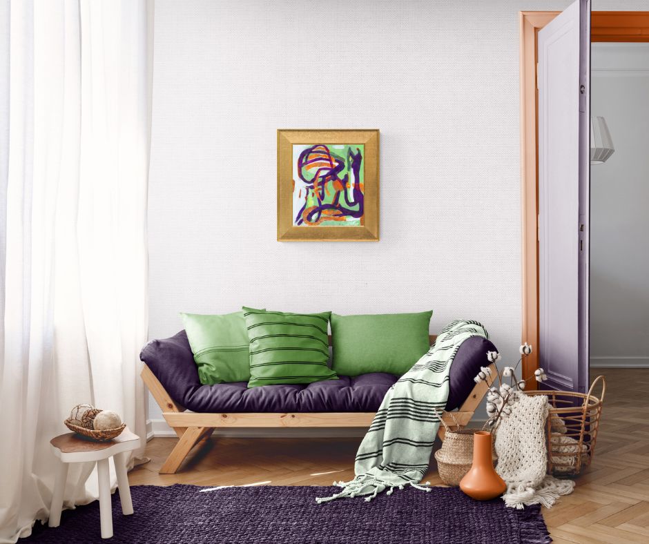 When Spiney Came to Visit - 13.5 x 16.5 inches - Collage Mixed Media on Paper