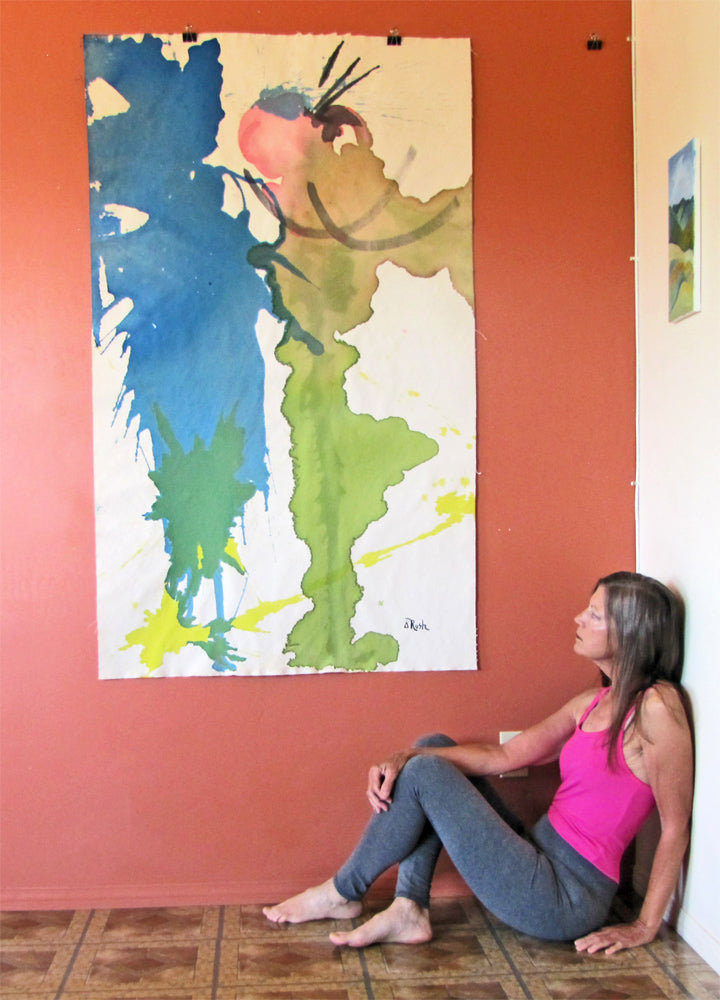 Pink Flower - 59.5 x 35.5 x 0 inches - Acrylic on Flat Canvas - De Fleurs Series