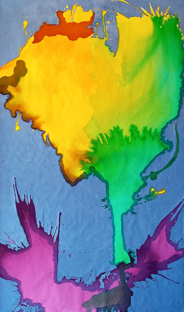 Yellow Flower - 59.5 x 35.5 x 0 in - Acrylic on Flat Canvas - De Fleurs Series