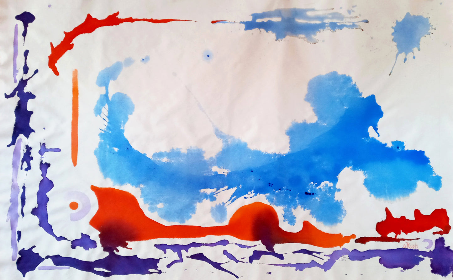 Transported by Chariot, 42 x 59.5, Acrylic on Canvas