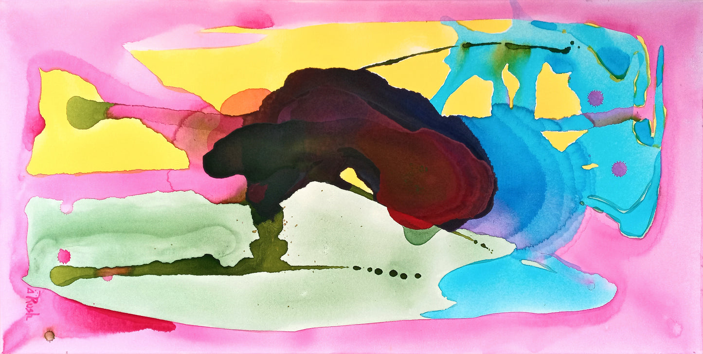 The Hiking Chef, 36 x 18 x 0.75 inches, Acrylic on Canvas