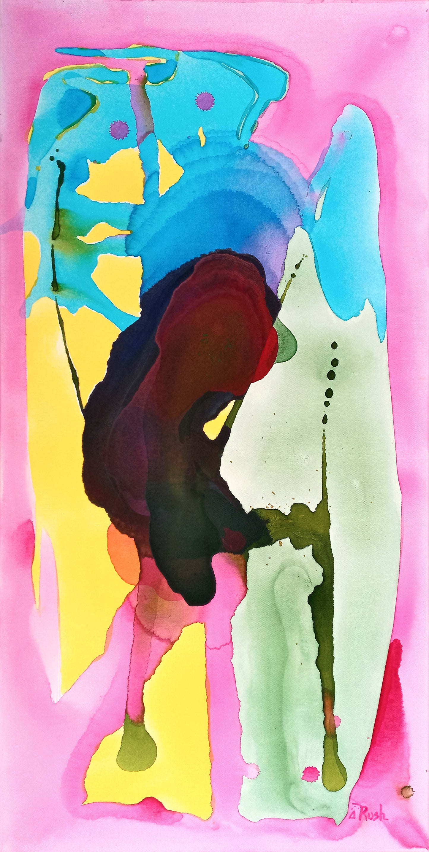 The Hiking Chef, 36 x 18 x 0.75 inches, Acrylic on Canvas