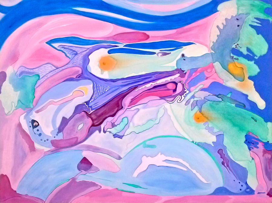 Waters of Birth - 36 x 48 x 1.5 inches - Acrylic on Canvas