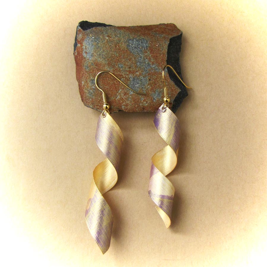 Earrings - Golden Purple #4
