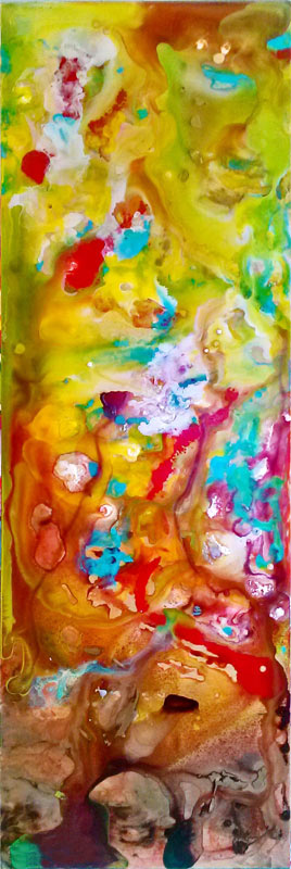 Middle Earth - 48 x 16 inches - Acrylic on Wood