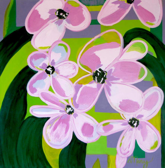 Blooming - 36 x 36 x 1.5 inches - Acrylic on Gallery Wrapped Canvas