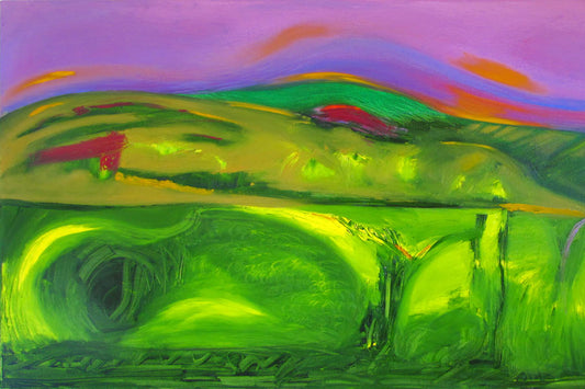 Sun Down Under  - 36 x 60 x 1.5 inches - Oil on Canvas