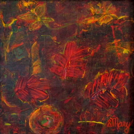 The Natural World - 12 x 12 x 0.125 inches - Mixed Media on Wood