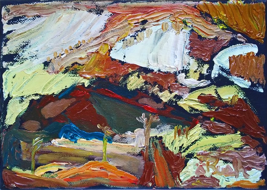Salt Mine Vestiges - Original Painting - Mary Rush Artist - Wildfeather Fine Art