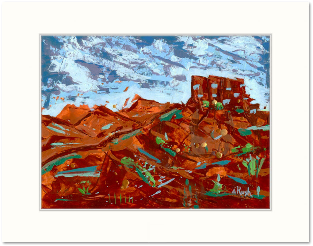 Imagining Sedona: Bell Rock - 8.5 x 11 inches - Acrylic on Paper