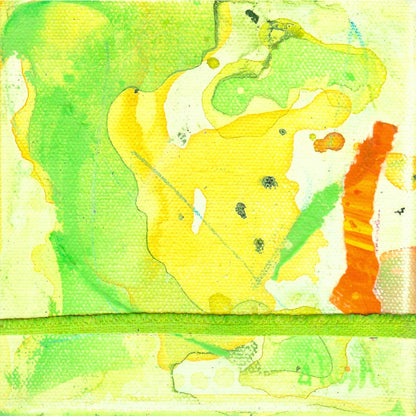 Colors of Spring #1 - 5 x 5 x 1.5 inches - Mixed Media on Canvas