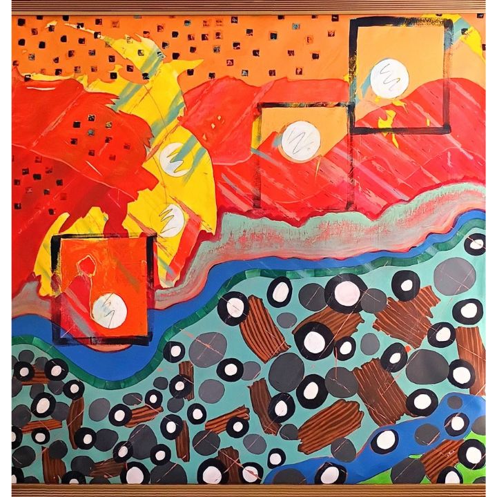 The Lantern Bearer, 60 x 60 x 0 in, Acrylic on Flat Canvas