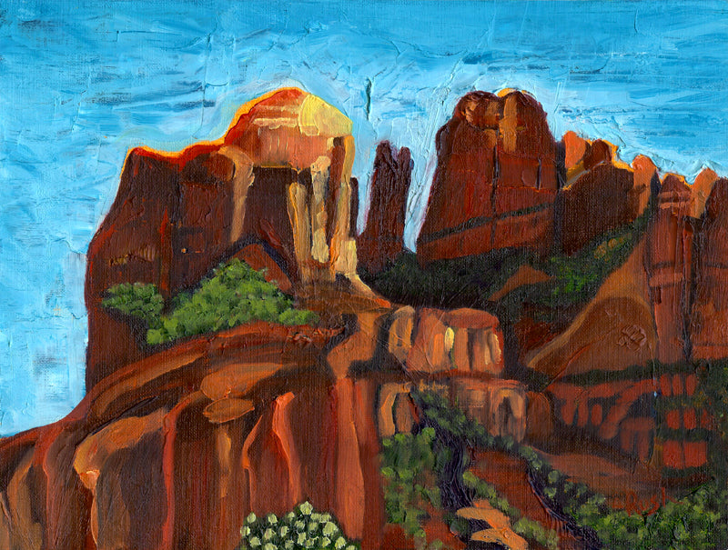 Sedona Secrets - 9 x 12 inches, Oil on Paper