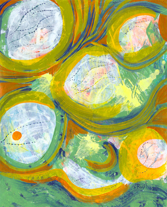 Surf's Up - 14 x 11 inches - Mixed Media on Paper