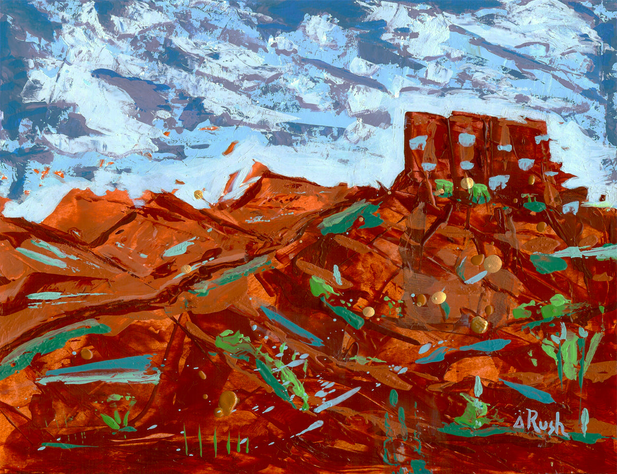 Imagining Sedona: Bell Rock - 8.5 x 11 inches - Acrylic on Paper