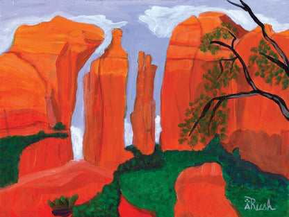 Eden - Cathedral Rock Sedona - 9 x 12 x 0.125 - Acrylic on Wood