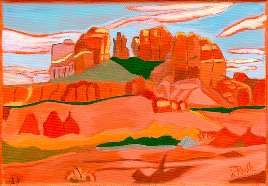 Presence - Cathedral Rock Sedona - 5 x 7 x 0.75 - Acrylic on Gallery Wrapped Canvas