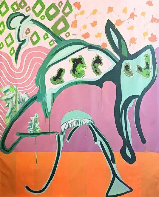 Food Chain, 72 x 60 x 0 in, Acrylic on Flat