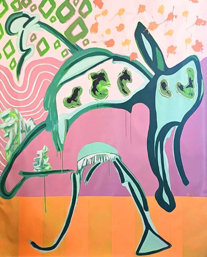 Food Chain, 72 x 60 x 0 in, Acrylic on Flat