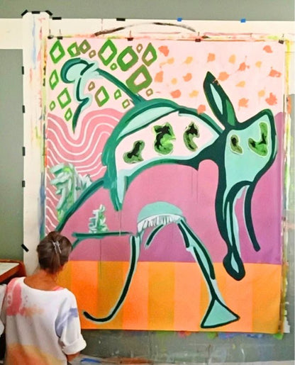 Food Chain, 72 x 60 x 0 in, Acrylic on Flat