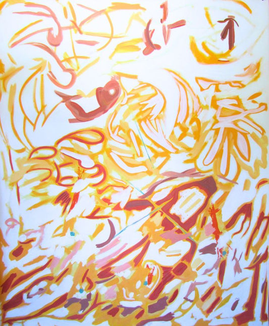 A New World Awaits the First Step, 72 x 60 x 0 in, Acrylic on Flat Canvas