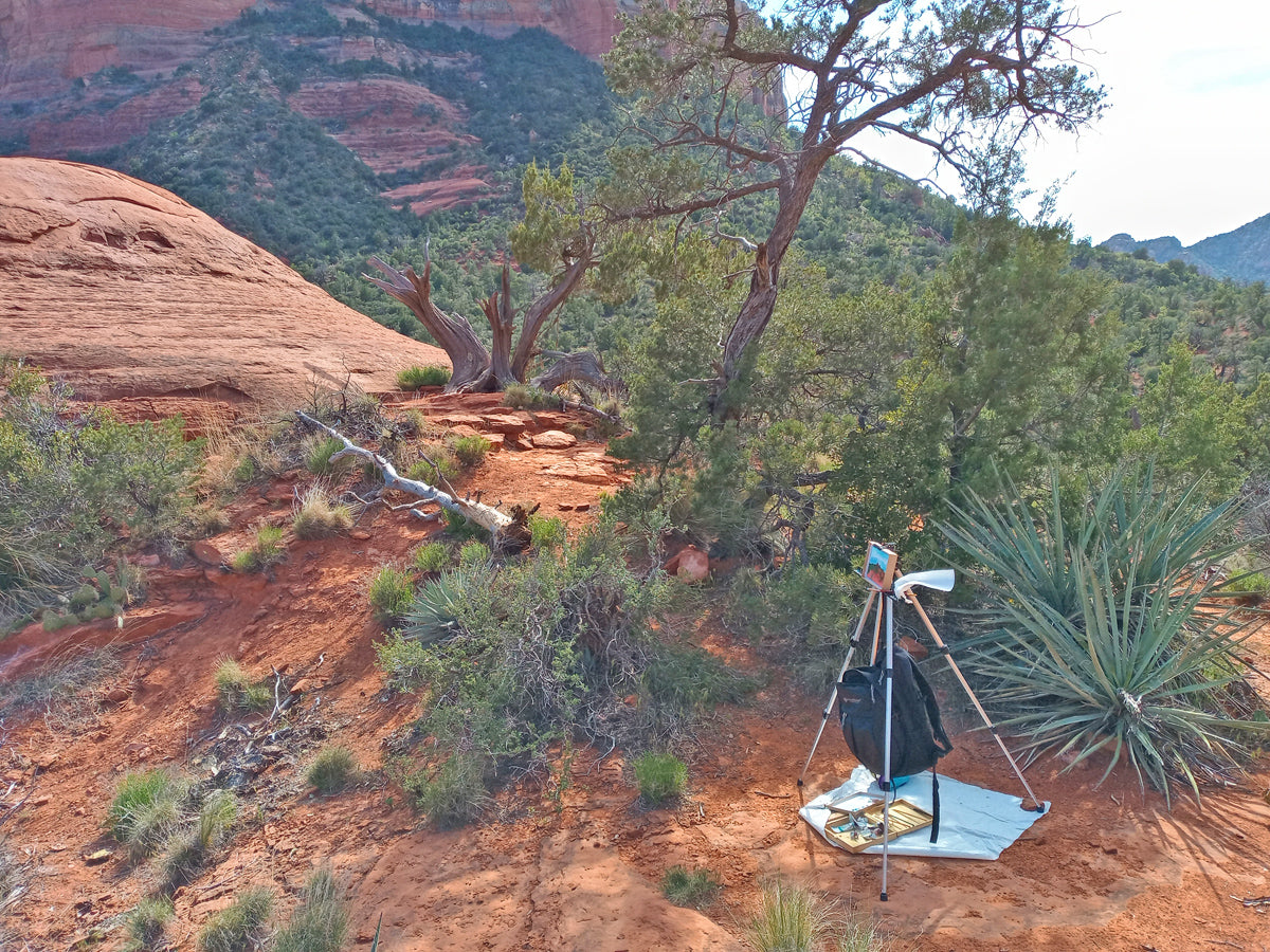 Longview from Courthouse Butte Loop Sedona  - 5 x 7 x 0.5 - Oil on Gallery Wrapped Canvas