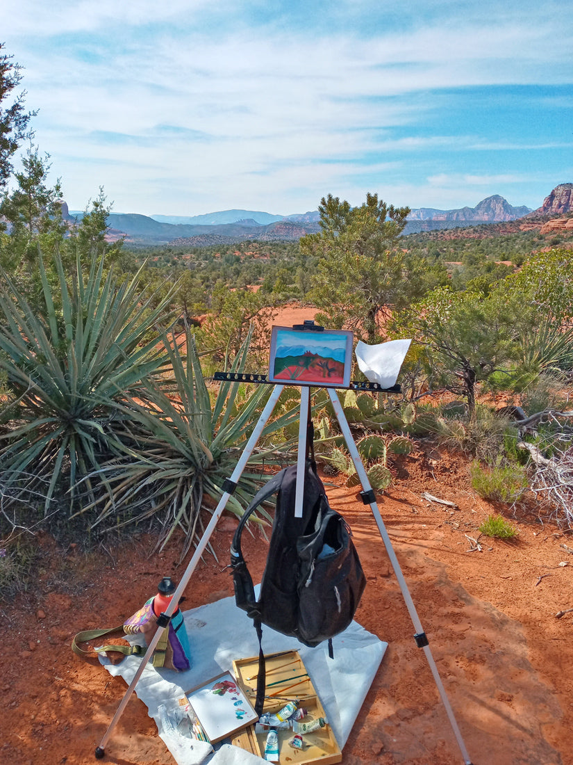 Longview from Courthouse Butte Loop Sedona  - 5 x 7 x 0.5 - Oil on Gallery Wrapped Canvas