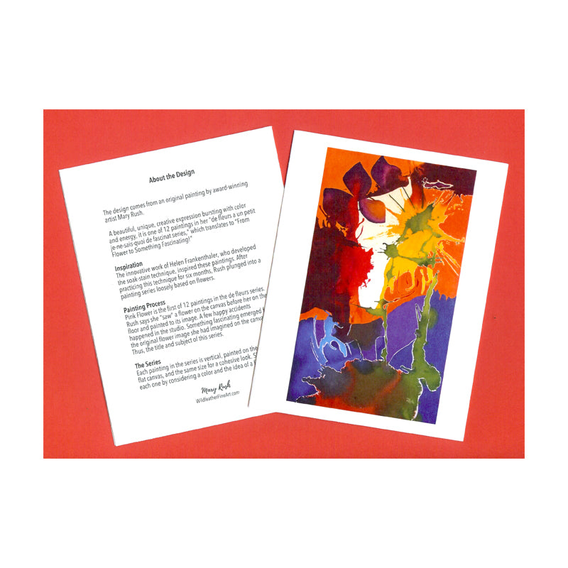 Art Cards - De Fleurs Series - 4 Pack - 4.25 x 5.5 inches - 12 Cards to Choose From