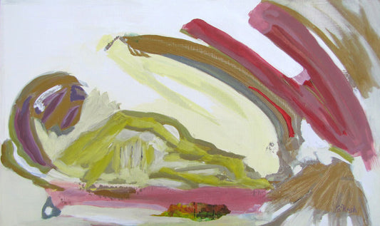 Under the Influence of the Placid Moon - 9.75 x 16 x .625 inches - Mixed Media on Wood