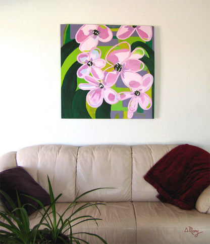 Blooming - 36 x 36 x 1.5 inches - Acrylic on Gallery Wrapped Canvas