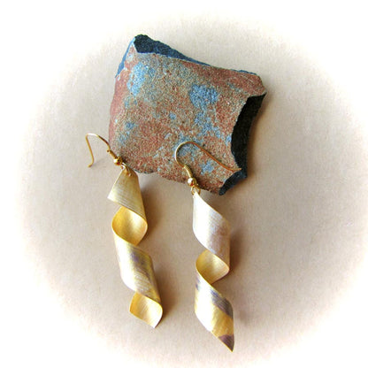 Earrings - Golden Purple #1