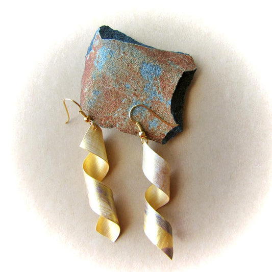 Earrings - Golden Purple #1