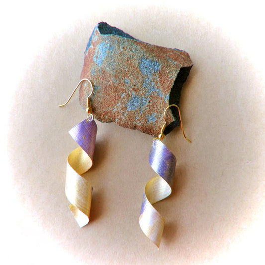 Earrings - Golden Purple #2