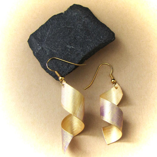 Earrings - Golden Purple #3