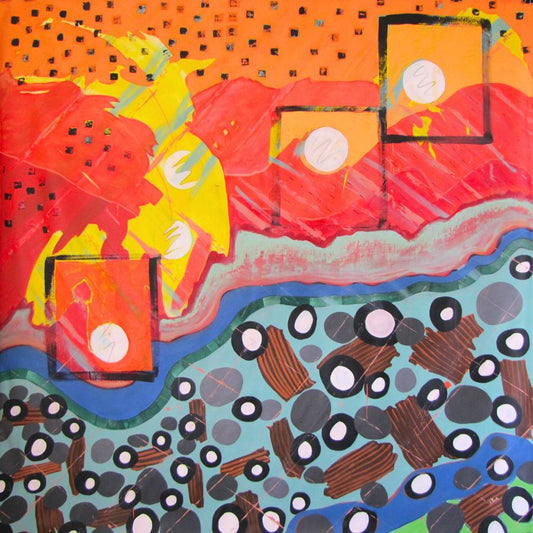 The Lantern Bearer, 60 x 60 x 0 in, Acrylic on Flat Canvas