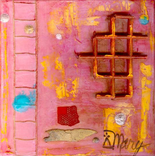 Vision of Hope - 08 x 08 x 1.5 inches - Mixed Media on Canvas