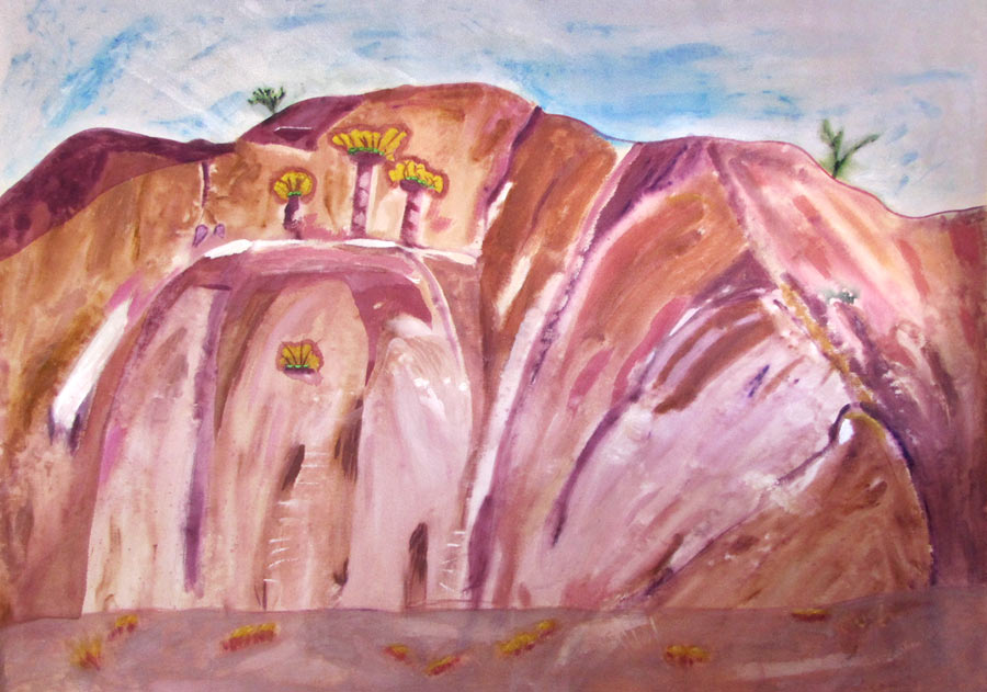 The Mountains are Silent as the Wind Howls - 42 x 59.5 inches - Acrylic on Canvas