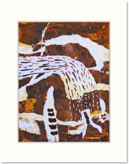 The Flow Flows Openly - 11 x 8.5 inches - Acrylic Collage on Paper
