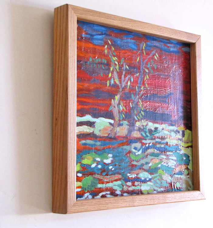 Dancing at River's Edge - 12 x 12 x 0.125 inches - Mixed Media on Wood