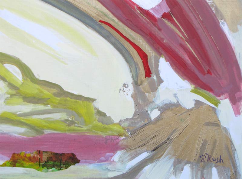 Under the Influence of the Placid Moon - 9.75 x 16 x .625 inches - Mixed Media on Wood