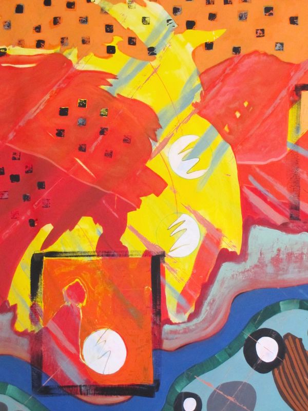 The Lantern Bearer, 60 x 60 x 0 in, Acrylic on Flat Canvas